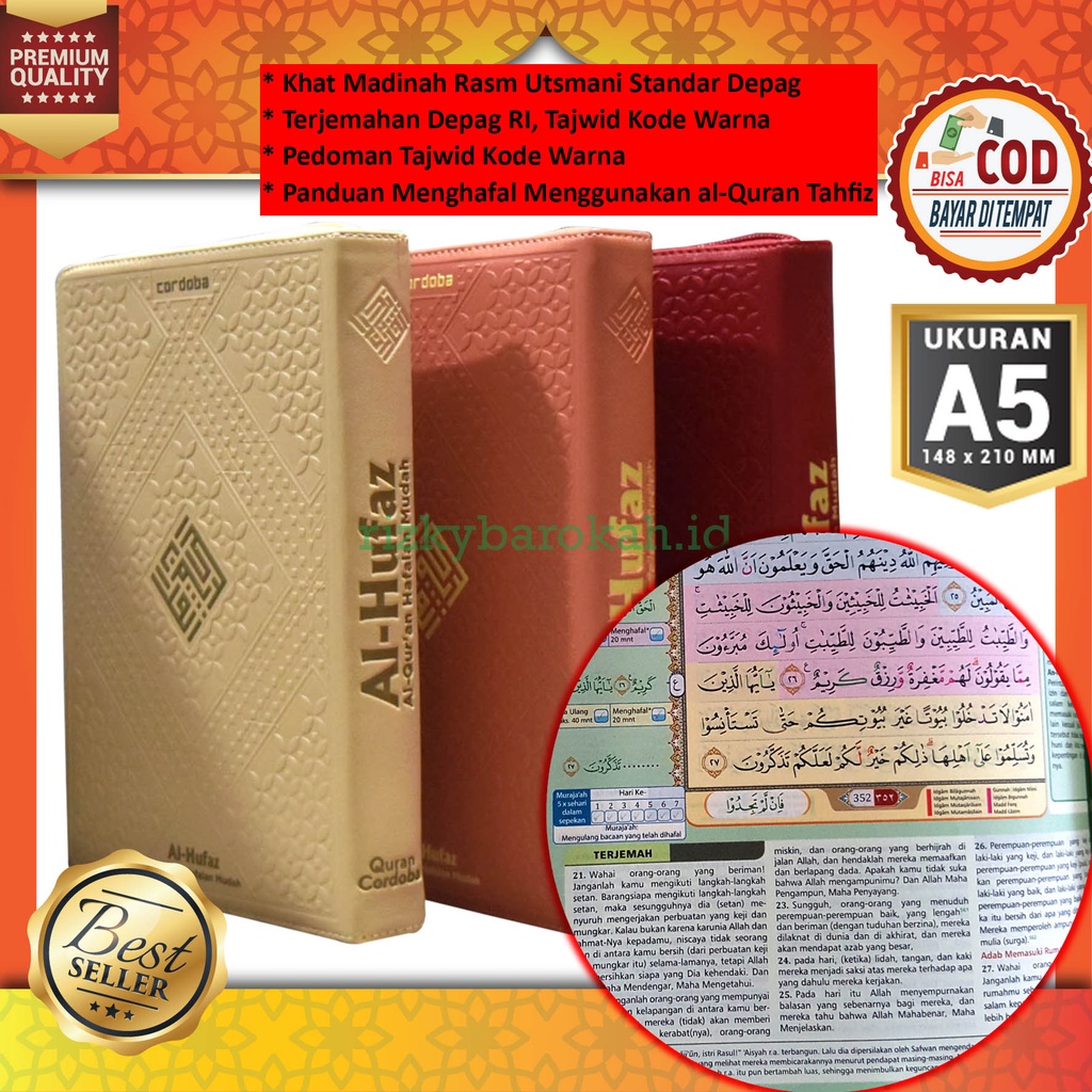 Jual Al Quran Al Hufaz A5 Jaket Resleting Cordoba, Al Hufaz Wanita ...