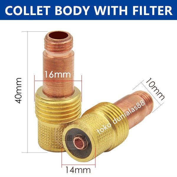Jual 3PCS Gas Lens Collet Body With Filter Tig Argon QQ150 WP17 WP18 ...