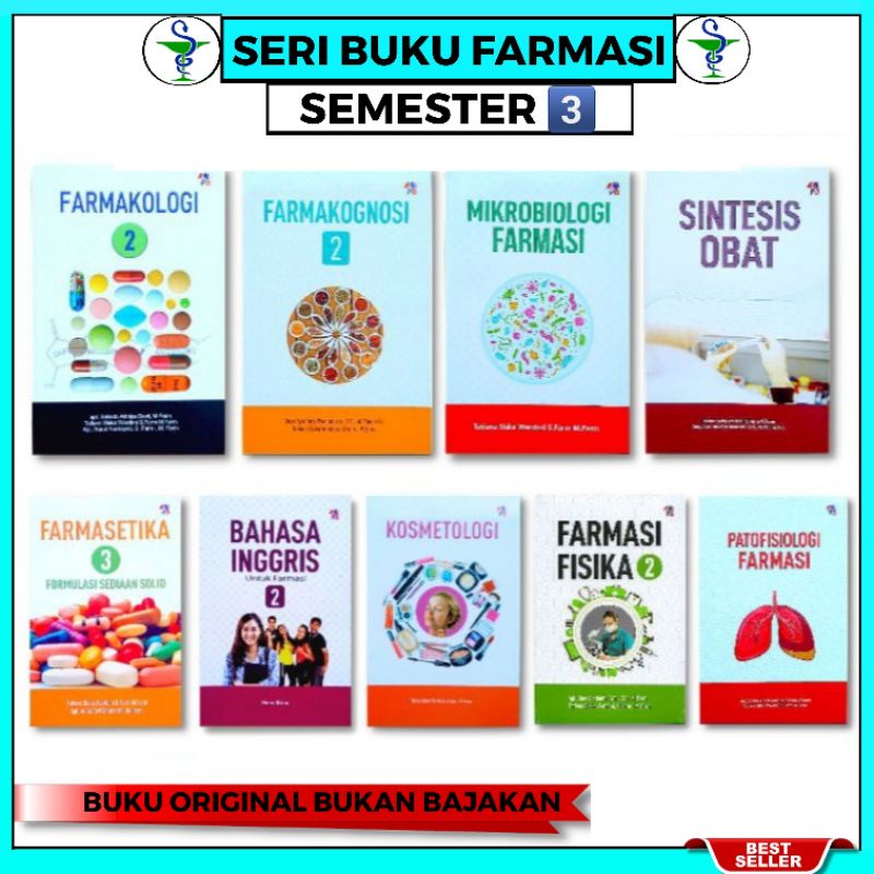 Jual Buku FARMASI Semester 3 FARMAKOLOGI FARMAKOGNOSI MIKROBIOLOGI ...