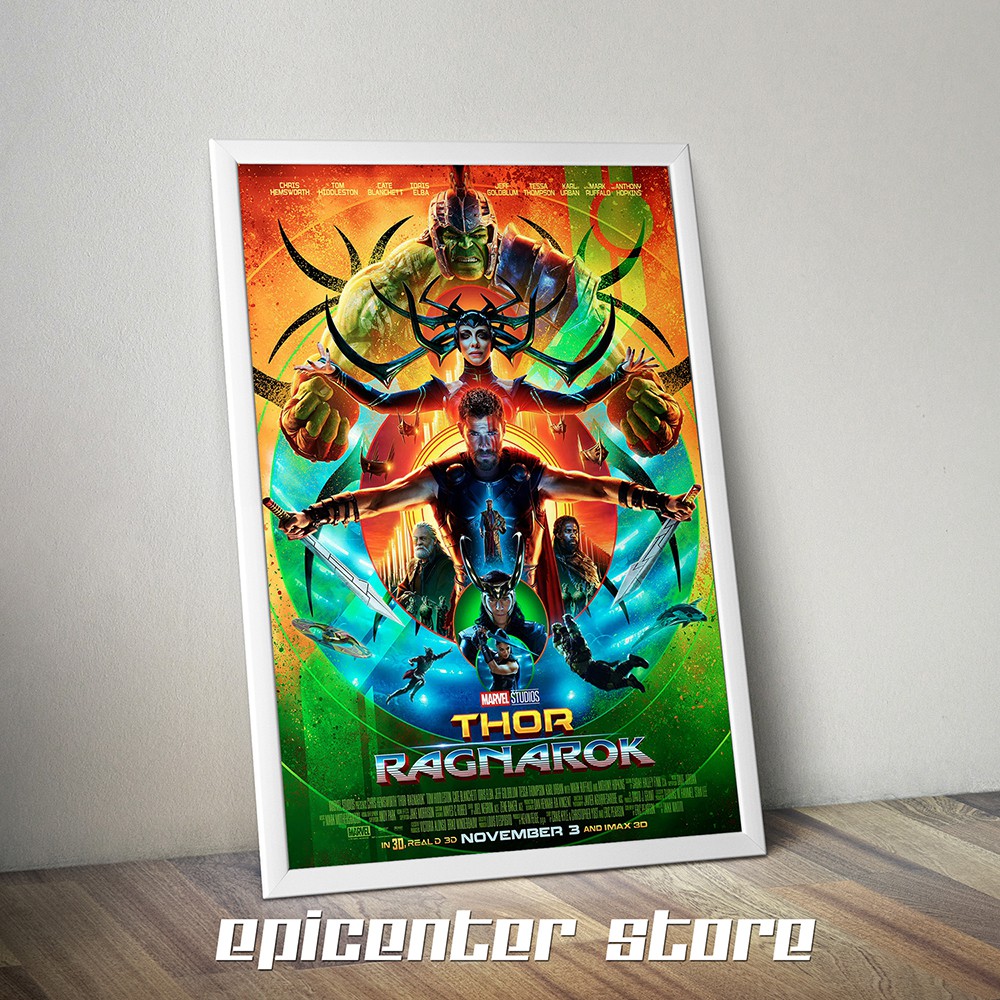 Jual Poster Film Thor Ragnarok - Official 40x60 + Frame | Shopee Indonesia