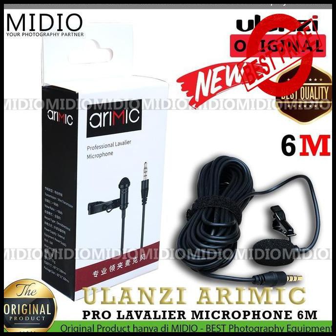 Jual Ulanzi Arimic Profesional Lavalier Microphone 6M Clip On ...