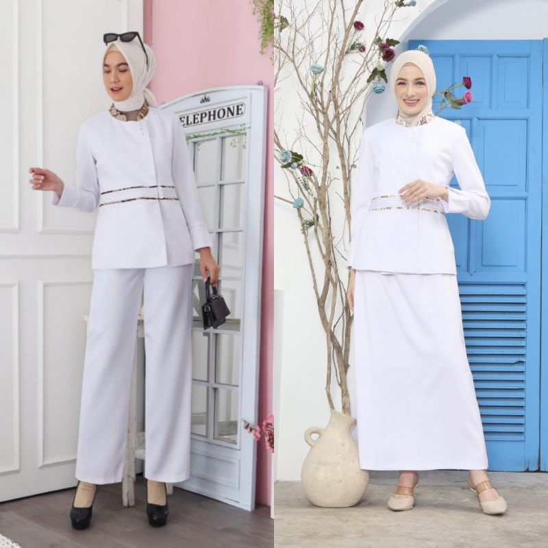 Jual Blazer baju kerja kantor seragam dinas putih seragam perawat baju