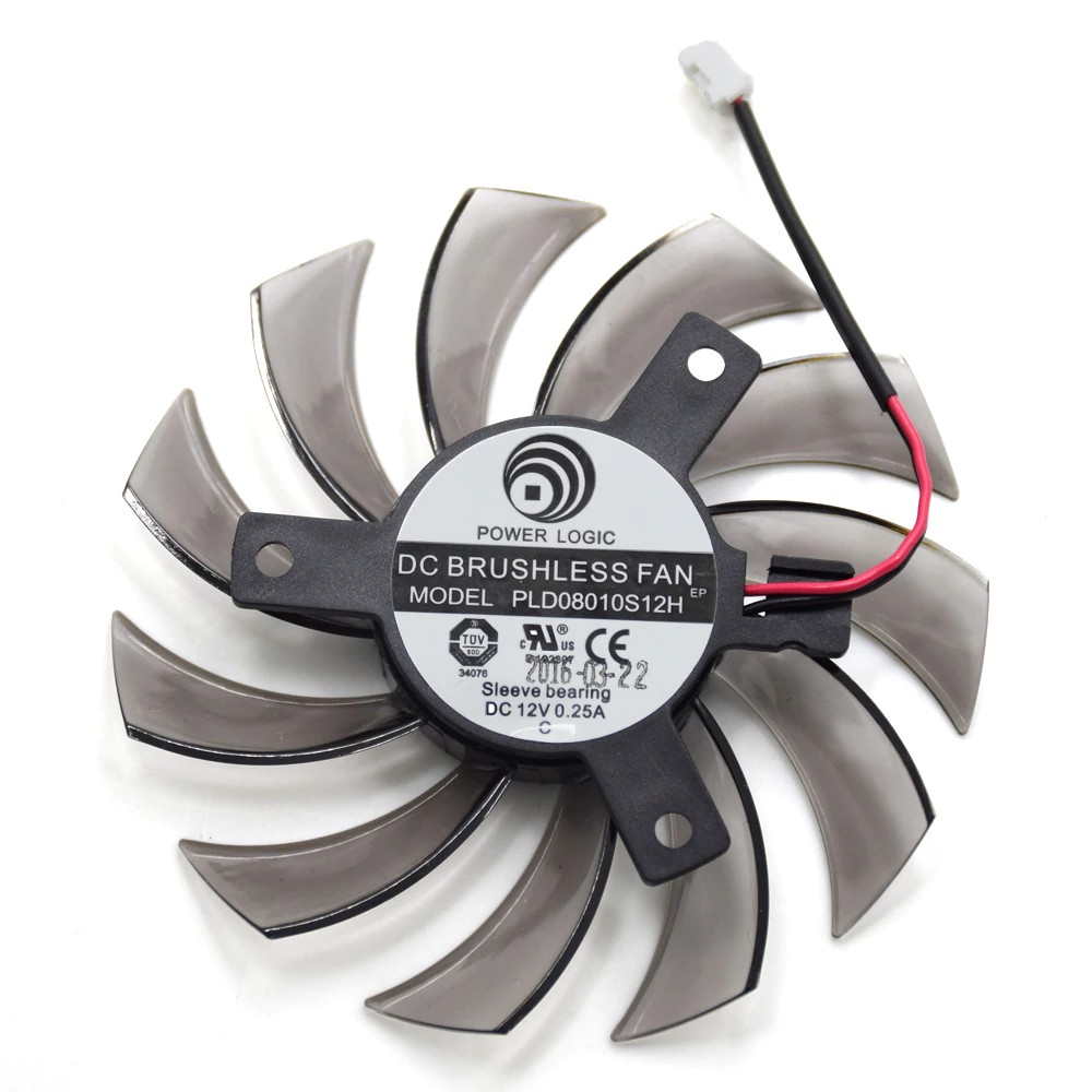 Jual IMPORT 75MM PLD08010S12H 2Pin 3Pin HD 6850 Cooler Fan For NVIDIA ...