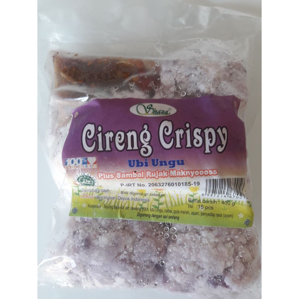 Jual Cireng Crispy Ubi Ungu Plus Sambal Rujak Shaza 400gr (isi 15pcs ...