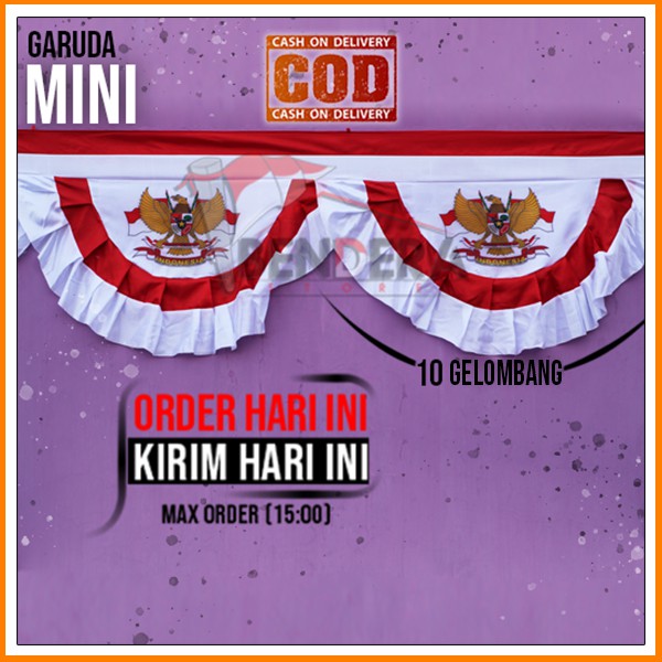 Jual BACKGROUND GARUDA MINI 10 GELOMBANG (7 METER) | Shopee Indonesia