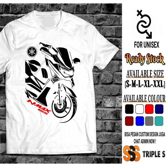 Jual Kaos Yamaha Nmax 155 Tshirt Otomotif Club Motor Pria Keren Nmax Baju Pria Triples 4533