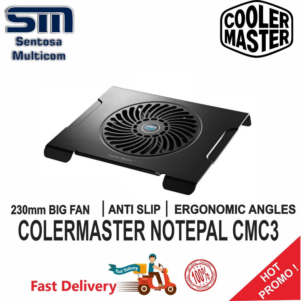 Jual Cooler Master Notepal CMC3 Silent Fan Laptop Cooling Pad | Shopee ...