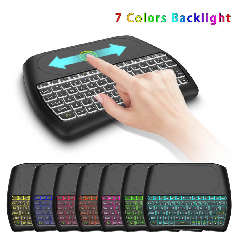 Jual D8 Mini Wireless Keyboard Touchpad 7 Warna 2.4Ghz Wireless ...