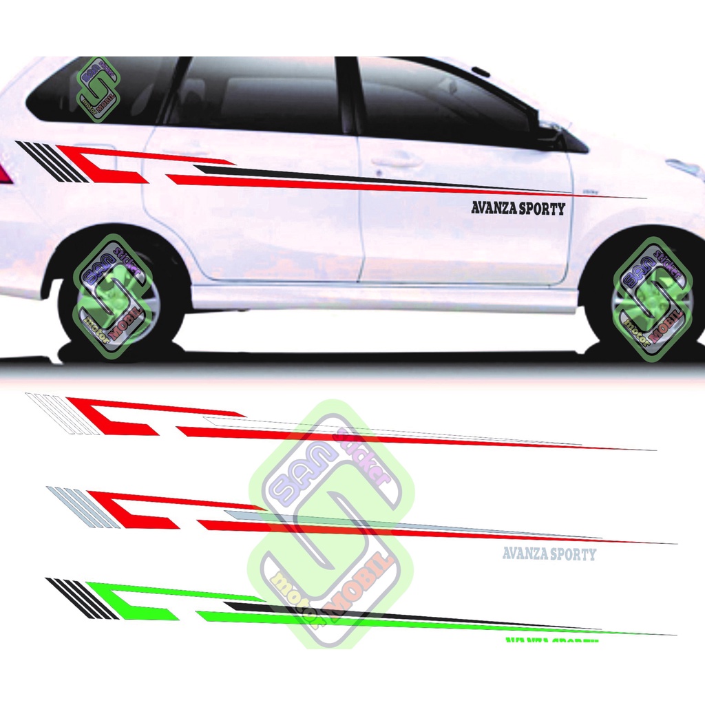 Jual sticker mobil stiker avanza sticker mobil toyota avanza sticker ...