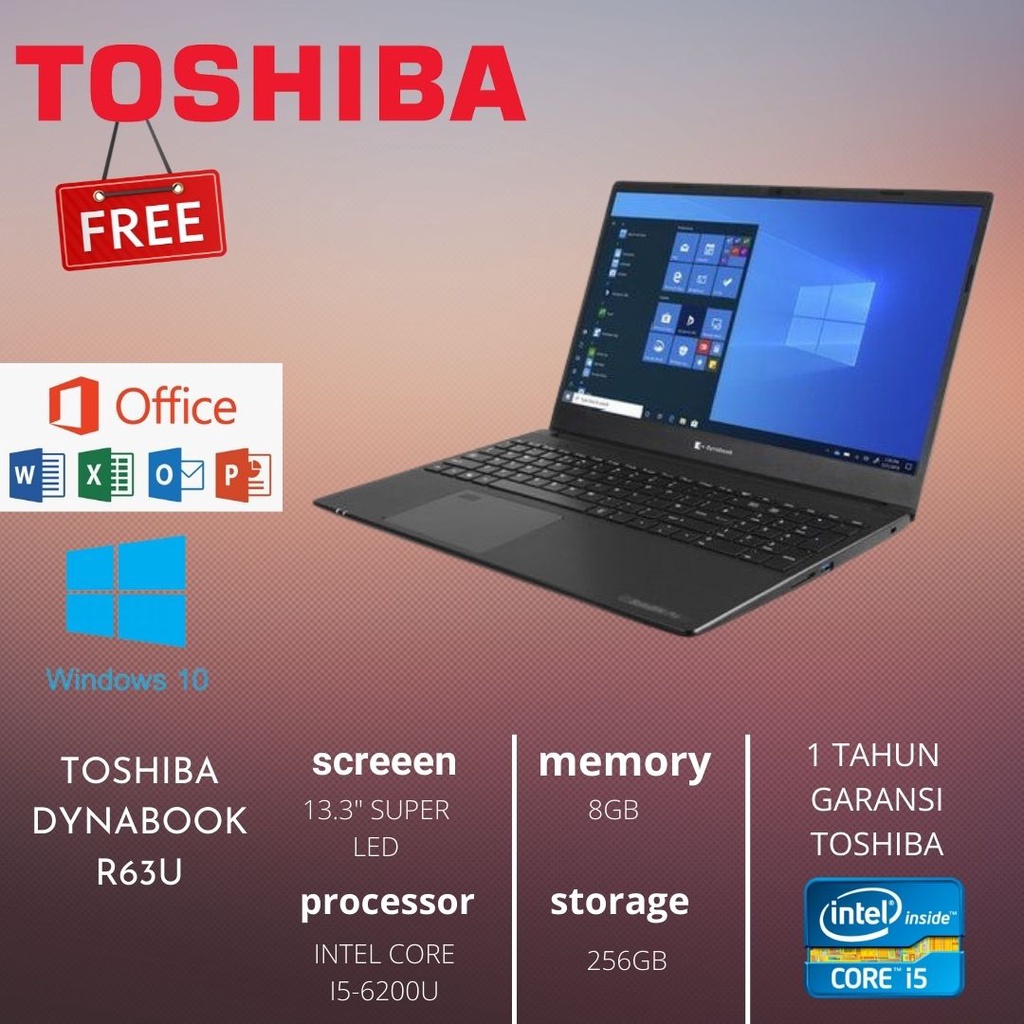 PC/タブレットToshiba R63/U Intel Core i5 6200U - ノートPC