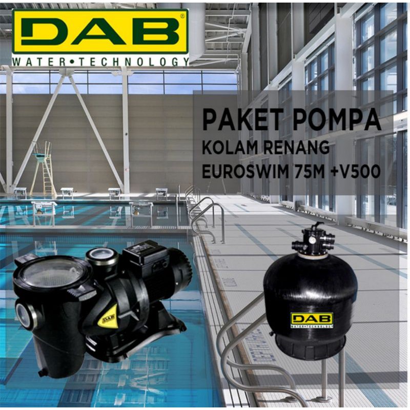 Jual Pompa Air Kolam Renang 3/4 HP DAB Euroswim 75M + Tabung Sand ...