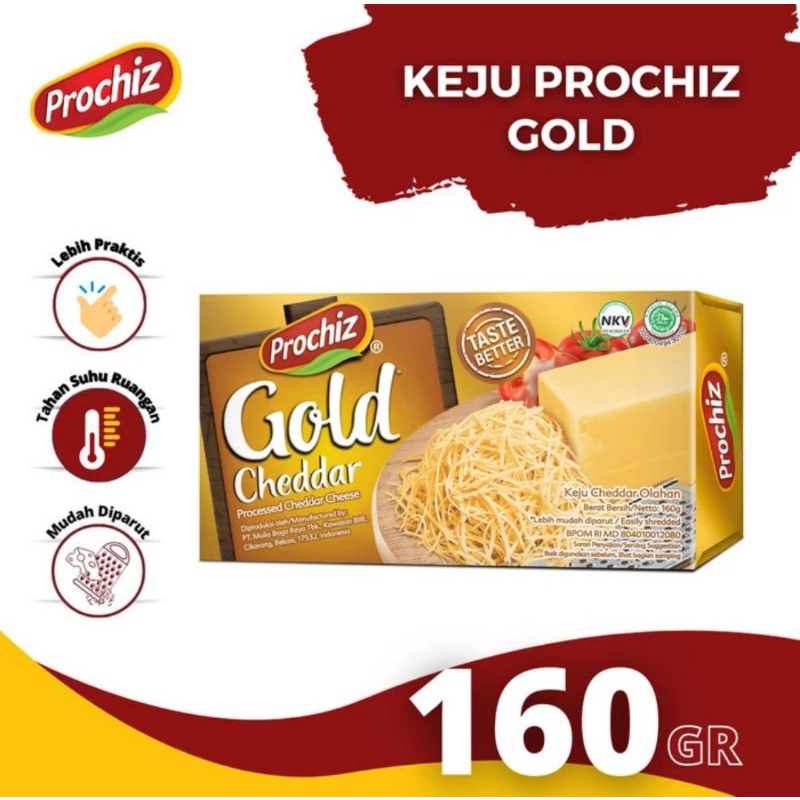 Jual Keju Prochiz Cheddar / Cheddar Royale / Gold Cheddar 60g / Spready ...