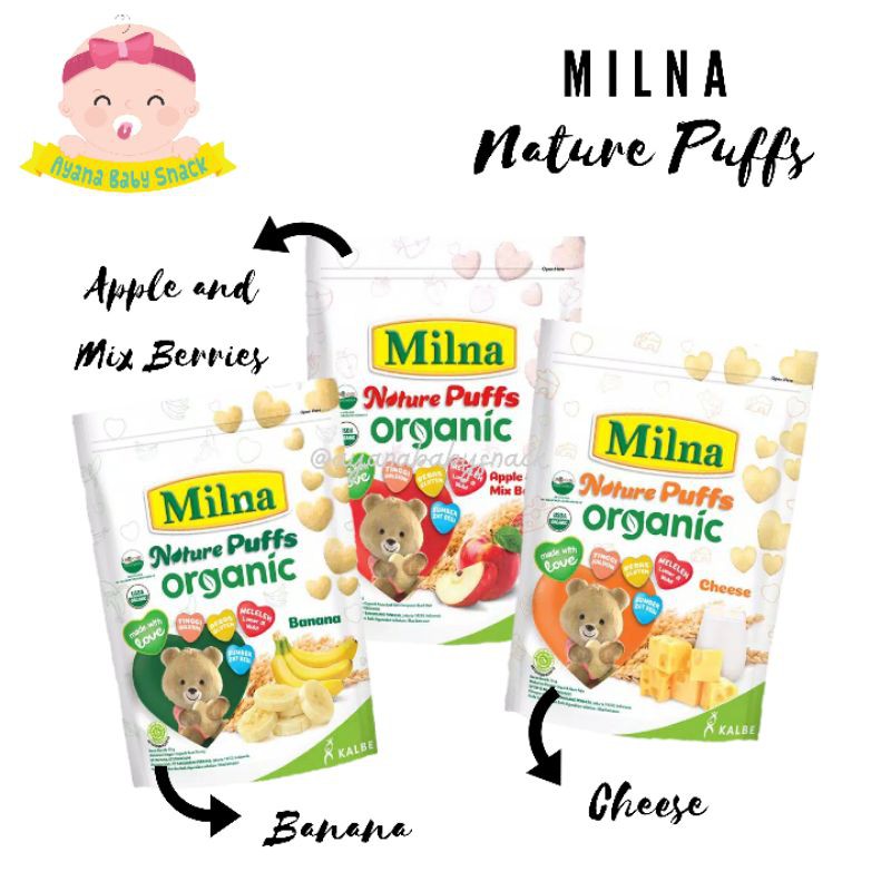 Jual MILNA PUFFS SNACK MPASI ANTI GTM CEMILAN SEHAT BAYI & ANAK 8 BULAN ...