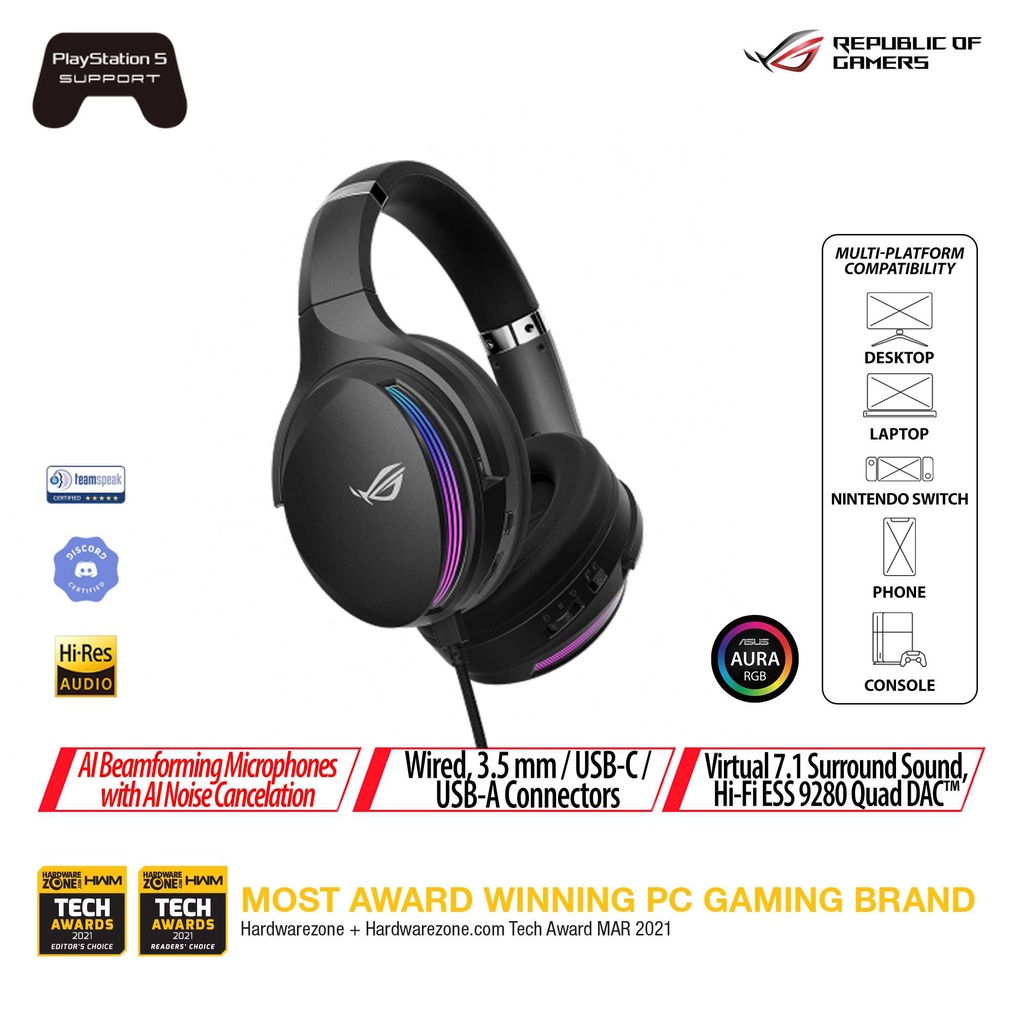 Terbaik Termurah gaming 2024 - & Harga rog Jual Shopee headset asus 500 Januari | strix fusion Indonesia