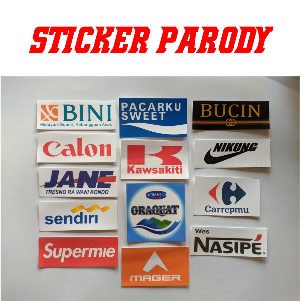 Jual STICKER BRAND PARODY | Shopee Indonesia