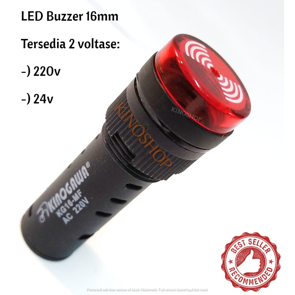 Jual Buzzer Lamp LED 16mm KG16-MF 220v & 24v | Shopee Indonesia