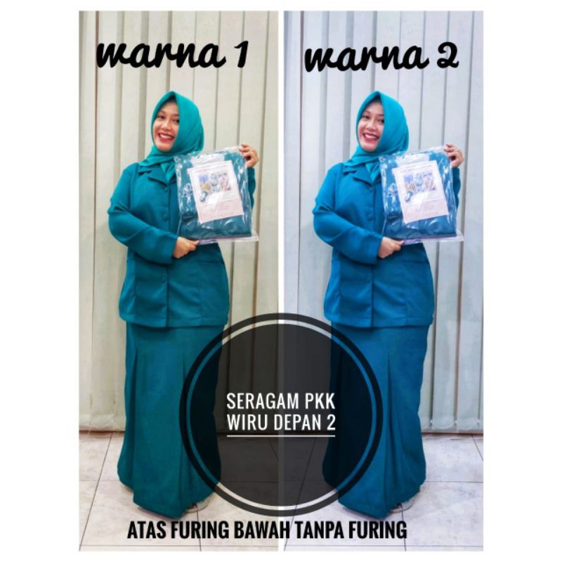 Jual Set Seragam PKK Polos Bahan Premium Tersedia 2 Pilihan Warna ...