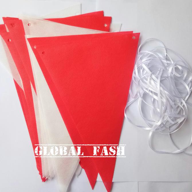 Jual Best Produk Bendera Segitiga Kain Merah Putih Bendera Kain