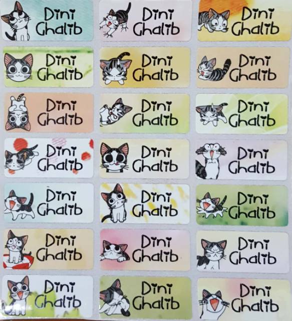 Jual Label nama CHI's sweet home label kucing cat sticker nama anti air ...