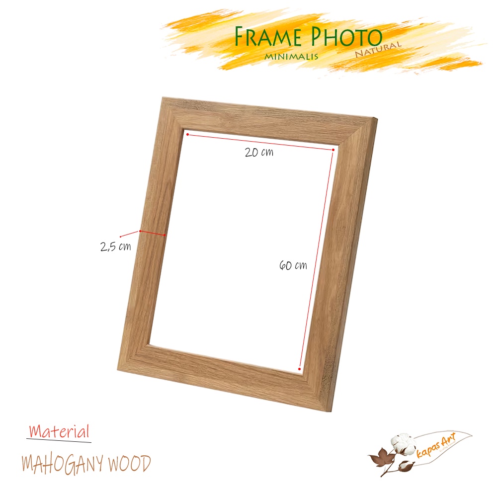 Jual Frame Foto Kayu 20x60 Natural - Bingkai Foto Kayu Minimalis ...