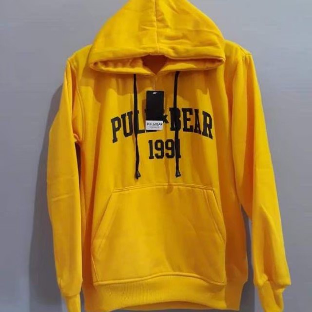 Hoodie pull and bear kuning best sale