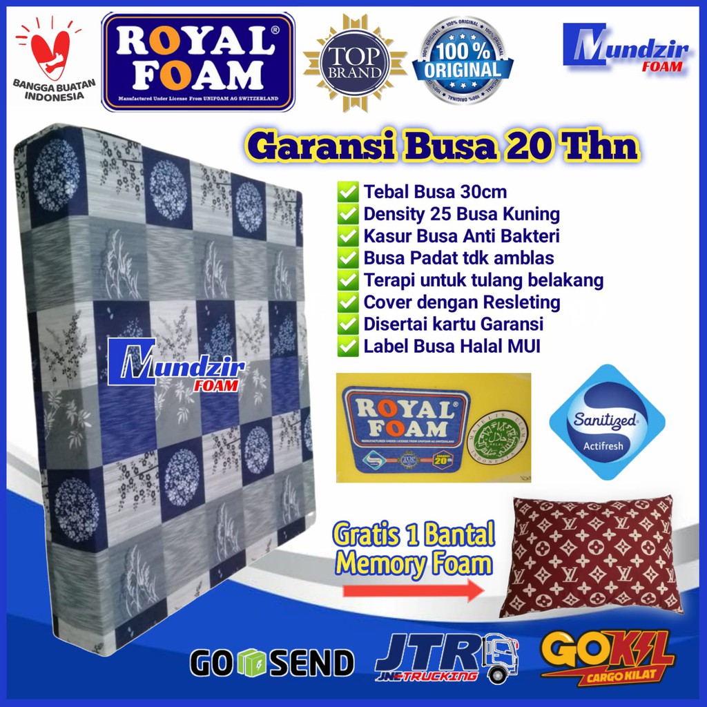 Jual Kasur Busa Royal Foam Tebal 30 Cm Density 25 Garansi 20 Tahun