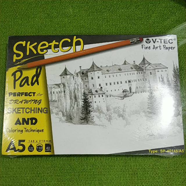 Jual Sketch Pad Drawing Paper Book / Buku Sketsa Gambar A5 Vtec