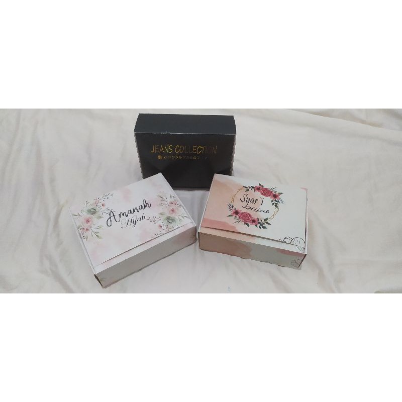 Jual mini BOX HAMPERS ukuran 13x16x5 full logo brand banyak motif ...