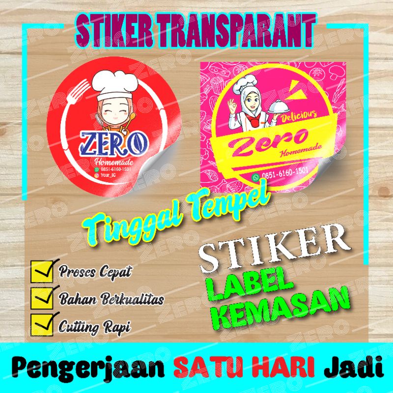 Jual Cetak Stiker Label Transparant Sticker Label Kemasan Stiker