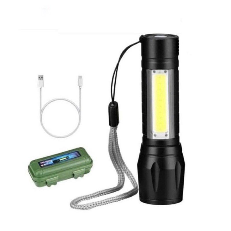 Jual Senter Tangan Mini Swat Polisi LED Cahaya terang Reacharger Warna ...