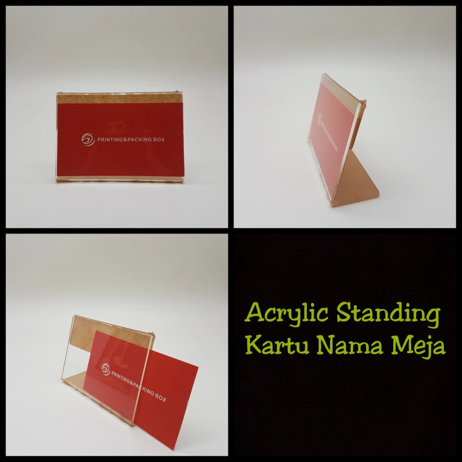 Jual Acrylic Akrilik Standing Akrilik Kartu Nama Meja Akrilik Stand