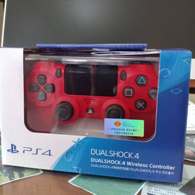 Jual DS4 Dualshock 4 PS4 Lightbar Magma Red Ori Mesin hologram Produk