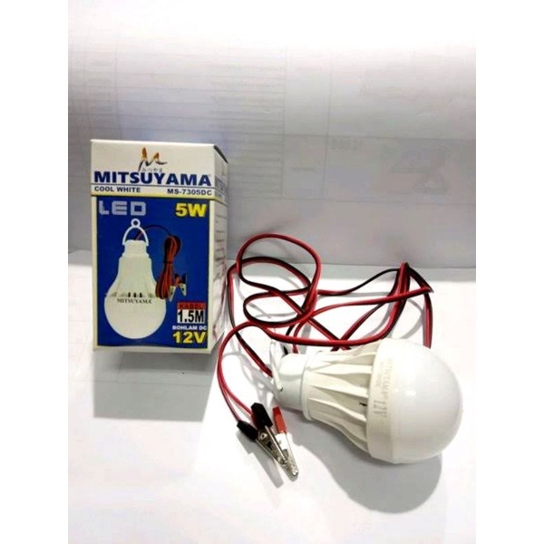 Jual Lampu Bohlam LED DC Aki Accu 5W 5 Watt 12V Emergency Mitsuyama MS ...