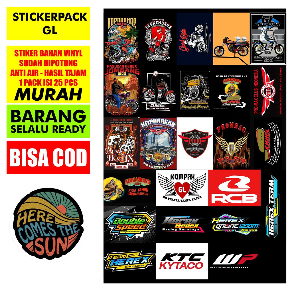 Jual Sticker Pack Komunitas Gl Stiker Band Stiker Motor Cb C70 Herex