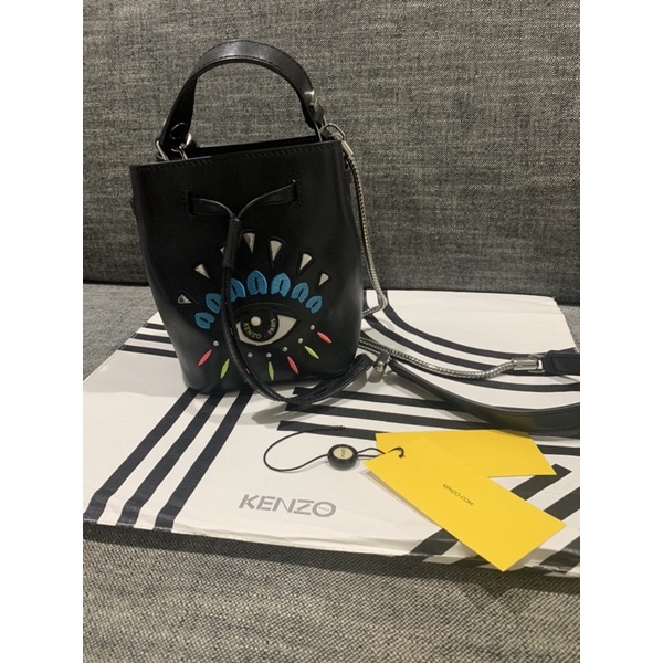 Kenzo eye hotsell leather bucket bag