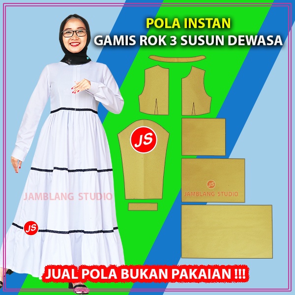 Jual Pola Instan Gamis Rok 3 Susun Dewasa | Rotsa.Id | Shopee Indonesia