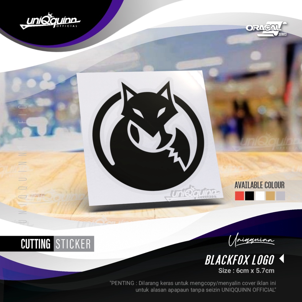 Jual UQ Stiker Blackfox Logo [ Cutting Sticker ] Sticker Custom ...