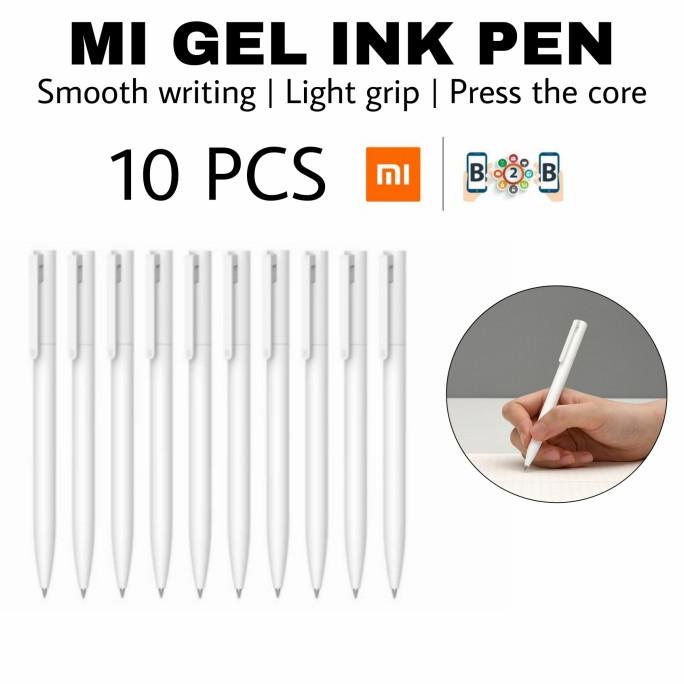 Jual XIAOMI MI GEL INK PEN 10pcs Pena Pulpen Alat tulis Putih