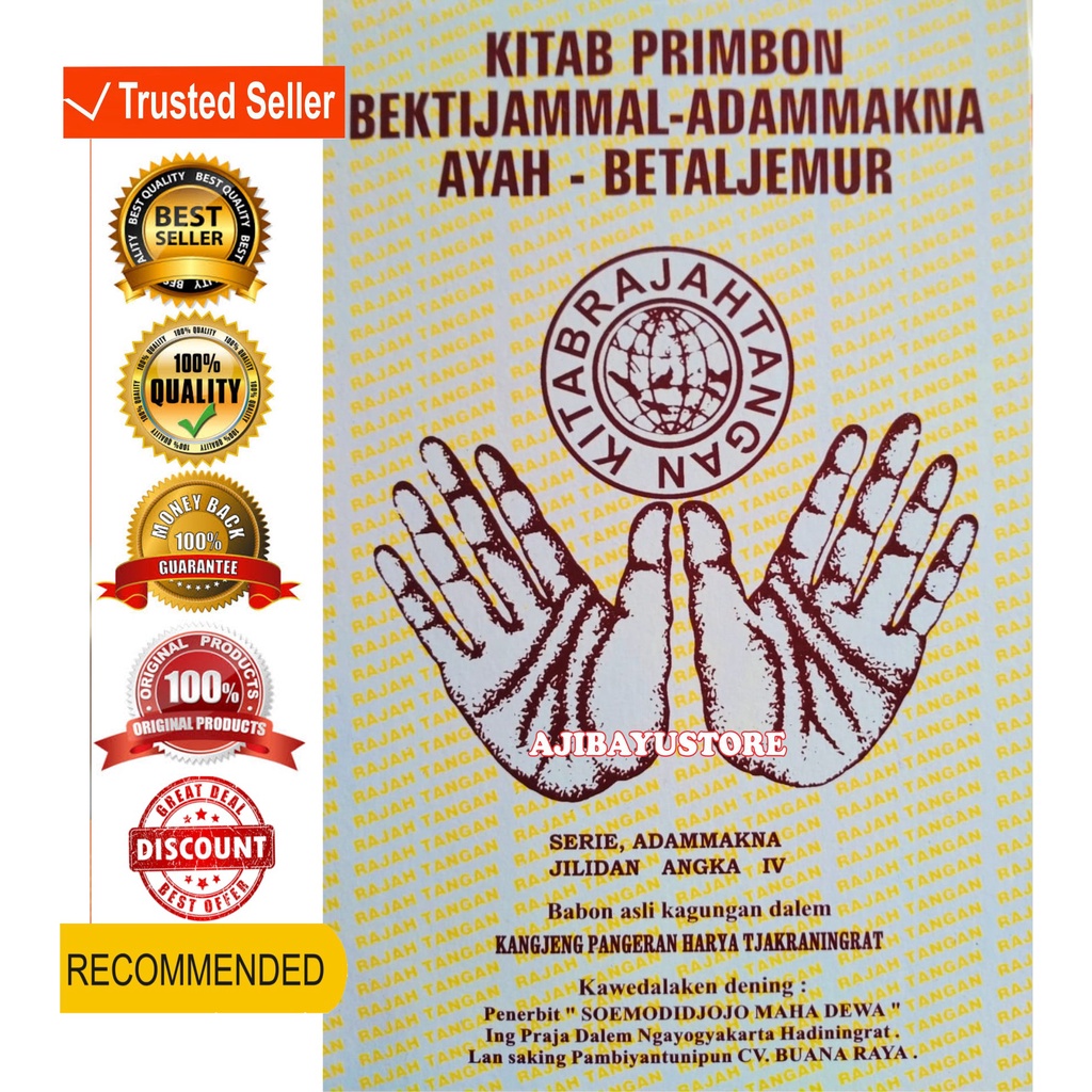 Jual Buku Kitab Primbon Bektijammal Adammakna Ayah Betaljemur Kitab ...