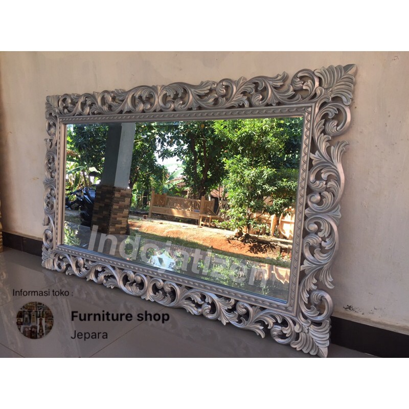 Jual Frame pigura cermin pigura tembok kayu jati | Shopee Indonesia