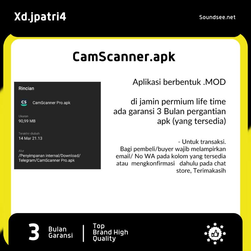 Jual MOD CamScanner Premium apk Shopee Indonesia