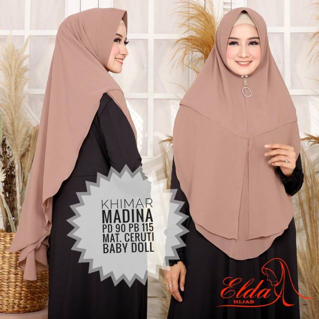 Jual Jilbab Khimar Madina Ori Elda Hijab By Qoid Shopee Indonesia 4914