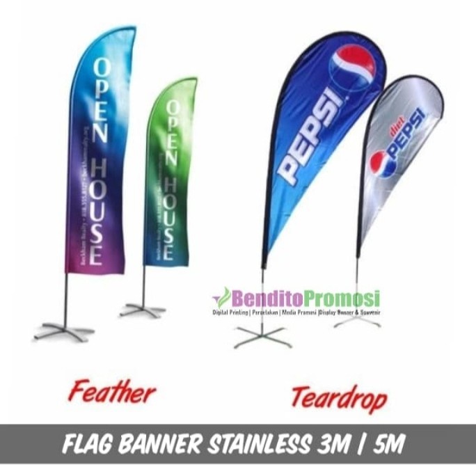 Jual 1 Set Flying / Flag Banner 3m + Cetak/printing|Spanduk|Tripod ...