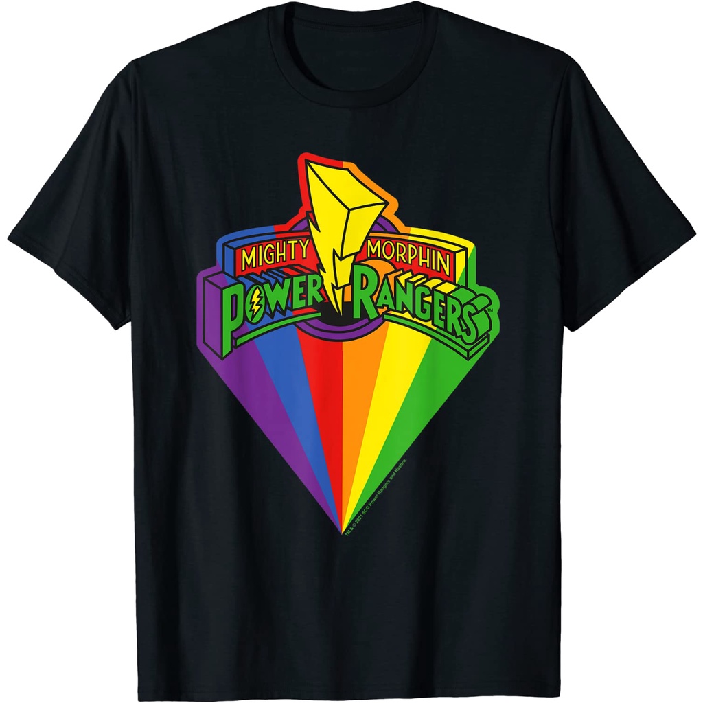 Jual BAJU Kaos Dewasa Power Rangers Rainbow Prism And Classic Logo T ...