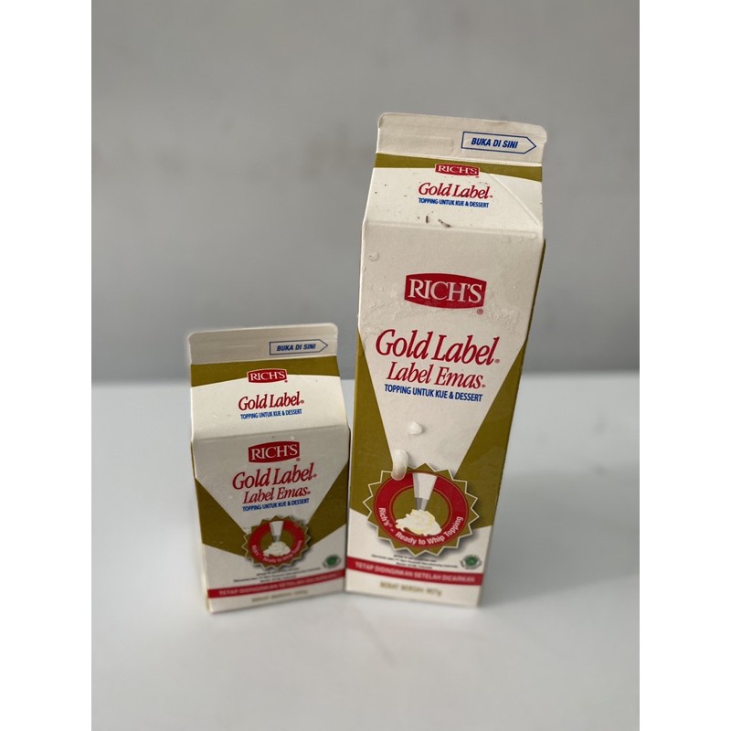 Jual Richs gold label non dairy whipping cream (1L & 500ml) Shopee