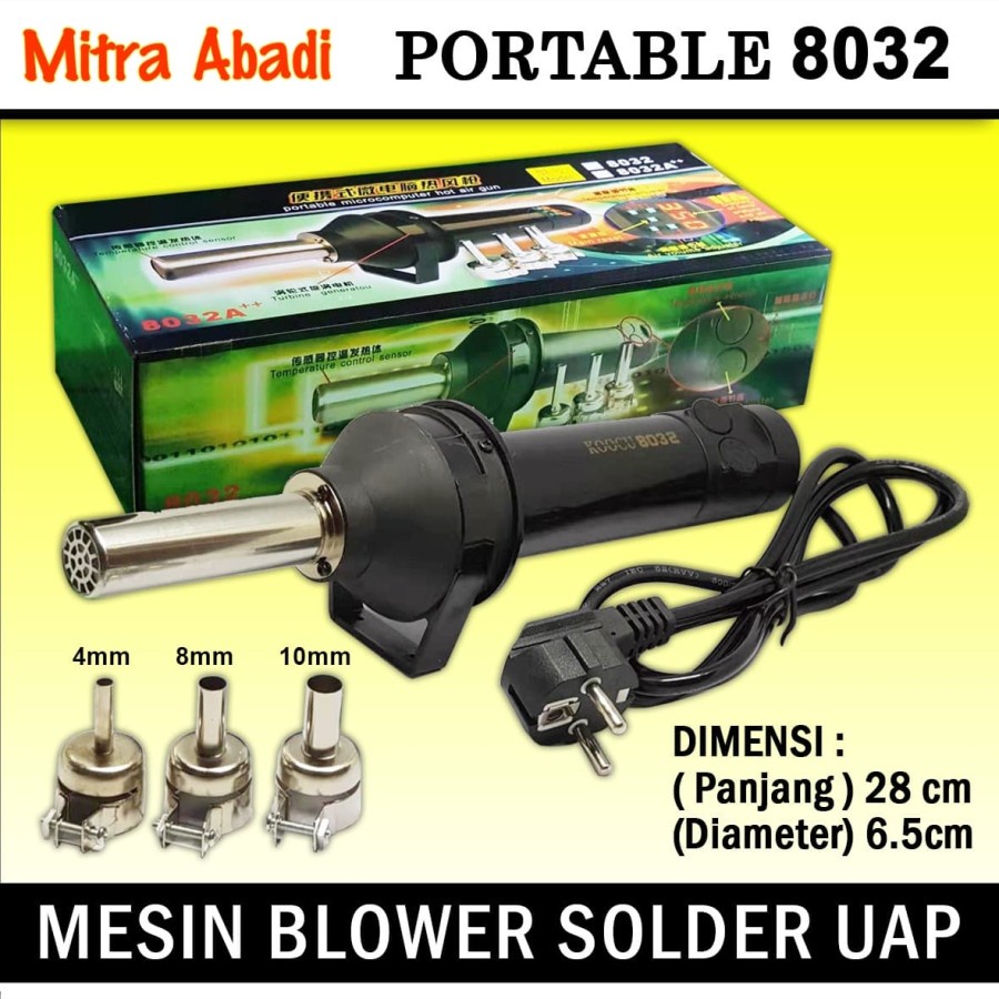 Jual Mesin Blower Solder Uap Portable 8032 / Heat Air Gun Soldering