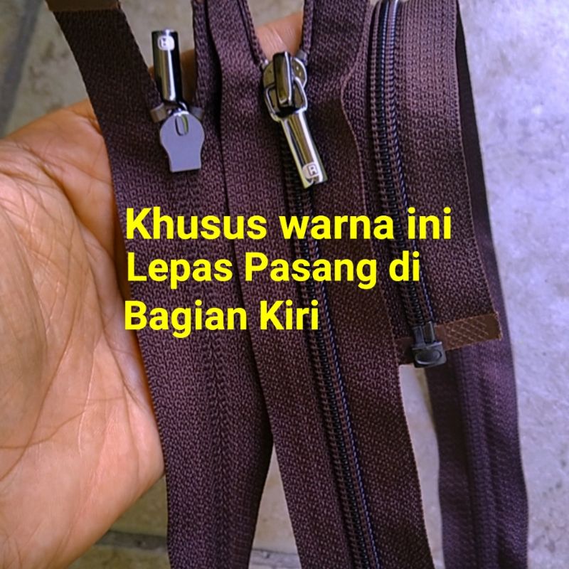 Jual Resleting YKK Zipper Korea Jaket Sweater Gigi Halus Hitam 42 s/d