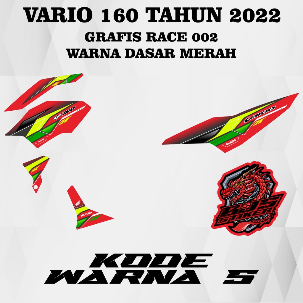 Jual [COD] Stiker Sticker Striping Vario 160 Vario 160 2022 grafis 003 ...