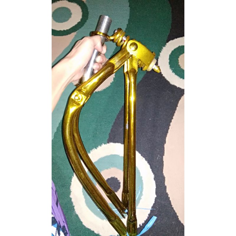 Jual Springer Sepeda Lowrider 20 inch pipa bend chrome gold | Shopee ...