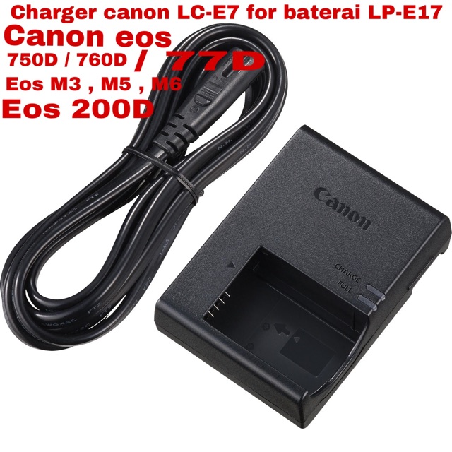 Jual Charger canon LC-E17 for eos 750D / 760D / 800D / 77D / M3 / M5 ...